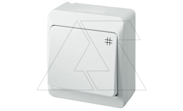 Купить HERMES - Переключатель промежуточный, 10A/250V, IP44, белый Elektro-Plast фото
