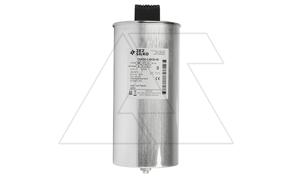 Купить Конденсатор CSADG-0,48/30-HD, трехфазный, 30kVAr(480VAC), 25kVAr(440VAC), MKP заполненный газом, клеммник S=25mm², тяжелый режим, IP20 ZEZ Silko фото