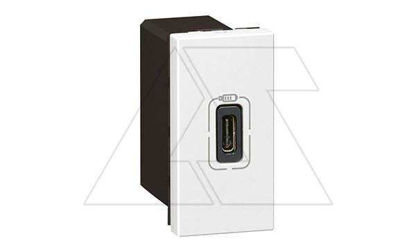 Купить Mosaic - Розетка 1xUSB type С, 1М, 7.5V, 1500мA, винт. зажимы, белый фото