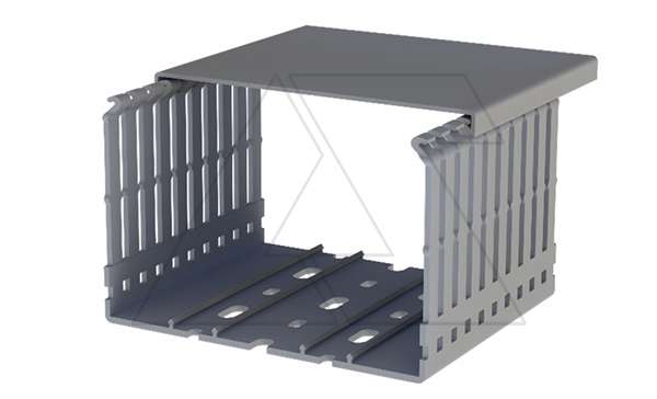 Купить Перфокороб KKD 1208, органайзер для шкафов, 120x80х2000мм (ШxВхД), RAL 7030, серый фото