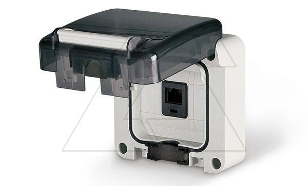 Купить Розетка встраиваемый информационная RJ45 кат.6, M95(95x95mm), IP66, серия PROTECTA фото
