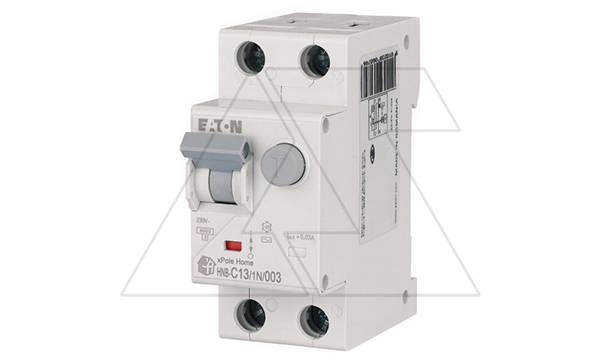 Купить Дифф. авт. выключатель HNB-C13/1N/003, 1P+N, 13A, хар-ка C, 6kA, 30mA, тип АC, 2M фото