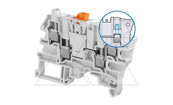 Купить Клемма ZS6-S-4S-T2/6 винтовой зажим, с ножевым расцепителем, 4 конт, 2 тест. гнезда, 27А, 500В фото