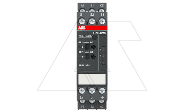 Купить Реле контроля изоляции CM-IWS.1S, 24...240VAC/DC 0...250VAC/0...300VDC 1...100kOm 10µF сброс тест память 1CO (3A-AC15) LED 22.5mm фото