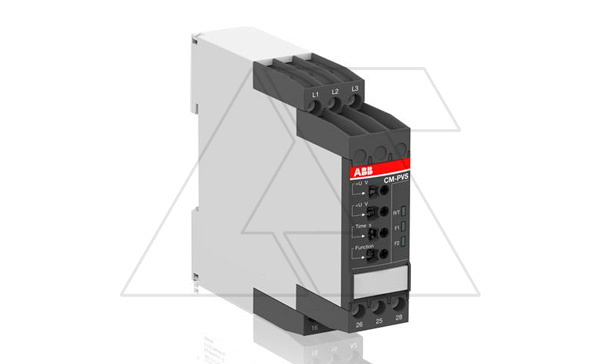 Купить Реле контроля напр. CM-PVS.41S, 3-фазн. 300...500VAC(L-L) Umin/max обрыв L черед. tвкл=0.2s tсраб=0-0.1...30s 2CO (3A-AC15) LED 22.5mm фото