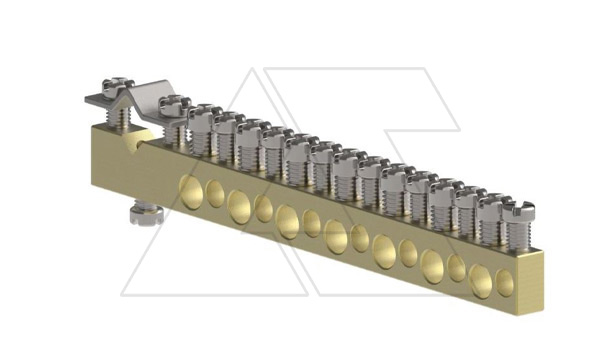 Купить Шинка латунная L-15, 1x25+14x10mm2 Elektro-Plast фото