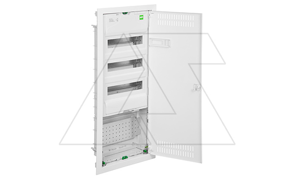 Купить Щит встраив. MSF TWIN RP комбинированный, 3*12M+1xМП перф., N/PE-шинки, 1xSCHUKO, мет. дверь, белый RAL9016, 853x358x94mm, IP30 Elektro-Plast фото