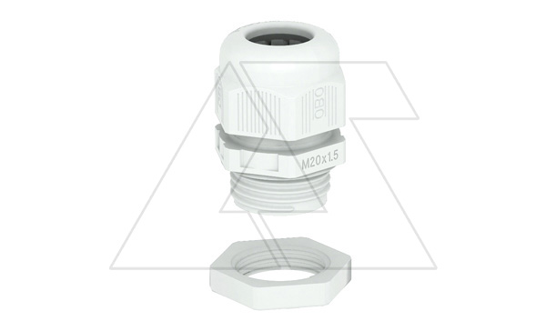 Купить Ввод V-TEC VM16+LGR кабельный с контргайкой, М16х1.5, IP68, UV-resistant, для ввода кабеля Ø4,5-10мм, серый, полиамид OBO-Bettermann фото