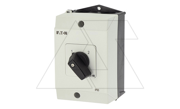 Купить Переключатель T0-2-8221/I1, 2P, 20A, тип 1-2, 2NO на 1_2, 6.5kW(400VAC), в корпусе IP65 Eaton фото