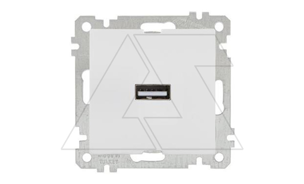 Купить 21 - Розетка 1xUSB Type A, белый фото