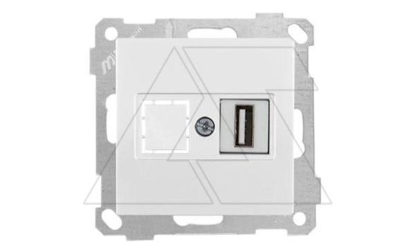 Купить 21 - Розетка 1xUSB Type A, для передачи данных, белый Mutlusan фото