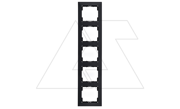 Купить Candela - Рамка 6 постов, к механизмам серии 21, вертикальный монтаж, черный мат фото