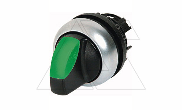Купить Переключатель 0-I (60o, фикс.) с зел. рукояткой с подсв. Titan M22-WRLK-G, IP66 фото