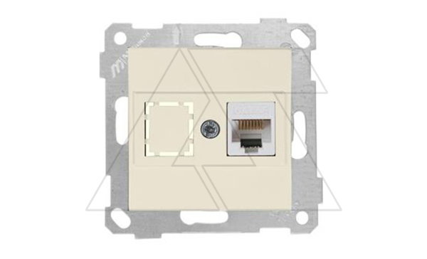 Купить Rita - Розетка 1хRJ-45 кат. 5e UTP, сл.кость фото