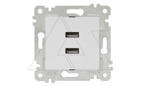 Купить Rita - Розетка 2xUSB Type A, белый фото