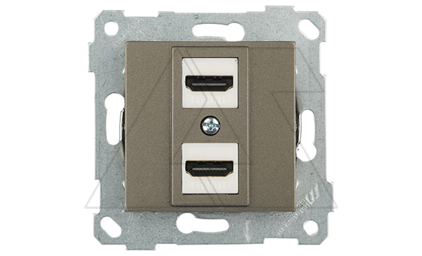 Купить Rita - Розетка 2xHDMI, антрацит фото