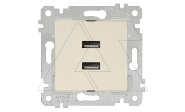 Купить Rita - Розетка 2xUSB Type A, сл.кость Mutlusan фото