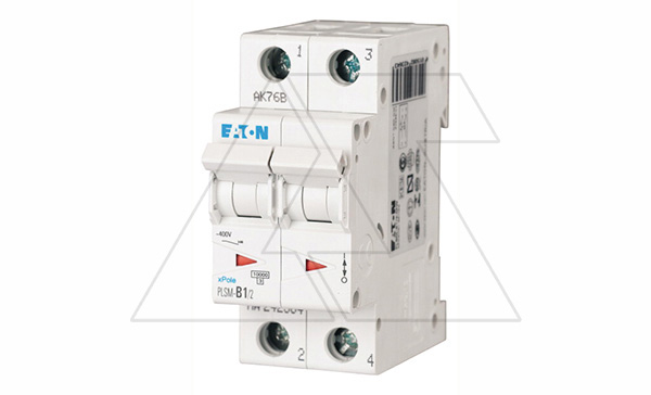 Купить Авт. выключатель PLSM-B1/2, 2P, 1A, хар-ка B, 10kA, 2M Eaton фото