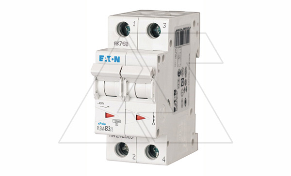 Купить Авт. выключатель PLSM-B3/2, 2P, 3A, хар-ка B, 10kA, 2M Eaton фото