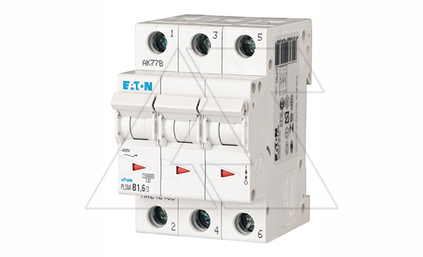 Купить Авт. выключатель PLSM-C1,6/3, 3P, 1.6A, хар-ка C, 10kA, 3M Eaton фото