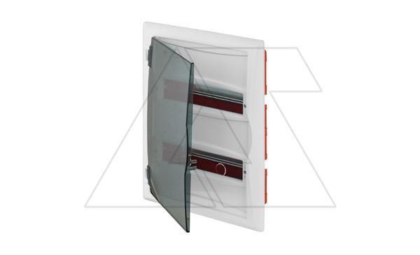 Купить Щит встраив. ECO BOX 2x12M, N/PE 3x 2x16+7x10mm2, дымчатая пласт. дверь, белый RAL9003, 430x350x95mm, IP40 фото
