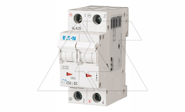 Купить Авт. выключатель PL7-C50/2-DC, 2P, 50A, хар-ка C, 10kA, 250VDC, 2M фото