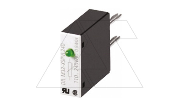 Купить Модуль защитный с индикацией DILM32-XSPVL240, зеленый LED+варистор, 130_240V50/60Hz, для DILM17_32, DILK12_25, DILL, DILP32_45 фото