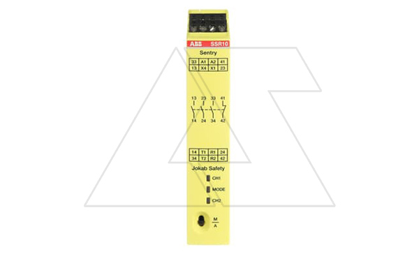 Купить Реле безопасности Sentry SSR10, 24VDC, одно/двухканальное, 3NO+1NС (5A-AC15), LED, 22.5mm ABB фото
