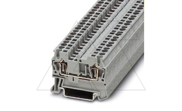 Купить Клемма проходная ST 2,5 /5,2mm, пружинная, 2 присоед., 2,5(max 4)mm2, 24A, 800V, серая Phoenix Contact фото