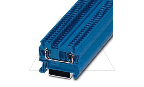 Купить Клемма проходная ST 2,5 BU /5,2mm, пружинная, 2 присоед., 2,5(max 4)mm2, 24A, 800V, синяя Phoenix Contact фото