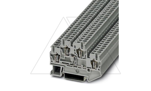Купить Клемма двухъярусная STTB 2,5 /5,2mm, пружинная, 4 присоед., 2,5(max 4)mm2, 22A, 500V, серая Phoenix Contact фото