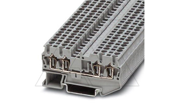 Купить Клемма проходная ST 2,5-QUATTRO /5,2mm, пружинная, 4 присоед., 2,5(max 4)mm2, 24A, 800V, серая Phoenix Contact фото