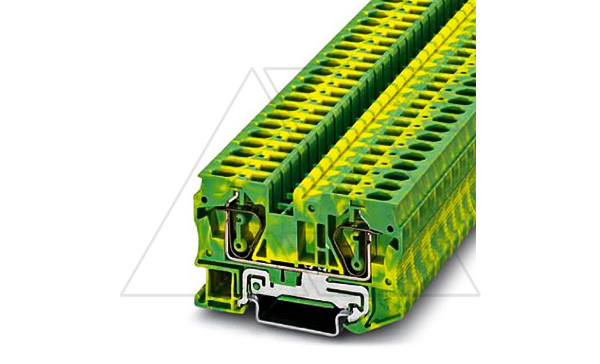 Купить Клемма защитного проводника ST 6-PE /8,2mm, пружинная, 2 присоед., 6(max 10)mm2, желто-зеленая Phoenix Contact фото