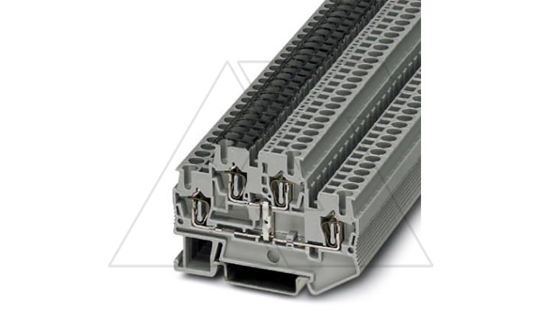 Купить Клемма двухъярусная STTB 2,5-PV /5,2mm, пружинная, со связью потенциала, 4 присоед., 2,5(max 4)mm2, 22A, 500V, серая Phoenix Contact фото