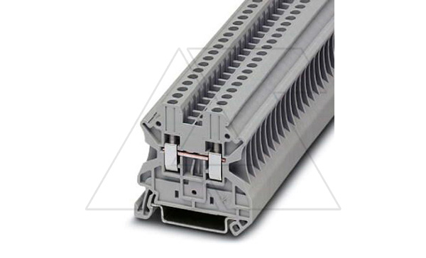 Купить Клемма проходная UT 2,5 /5,2mm, винтовая, 2 присоед., 2,5(max 4)mm2, 24A, 1000V, серая Phoenix Contact фото