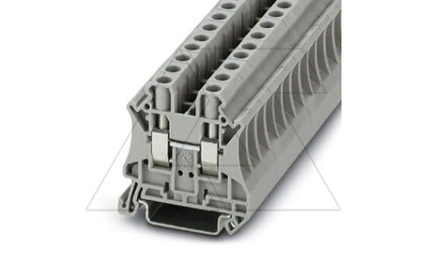 Купить Клемма проходная UT 6 /8,2mm, винтовая, 2 присоед., 6(max 10)mm2, 41A, 1000V, серая Phoenix Contact фото