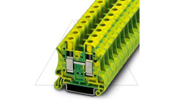 Купить Клемма защитного проводника UT 10-PE /10,2mm, винтовая, 2 присоед., 10(max 16)mm2, желто-зеленая Phoenix Contact фото