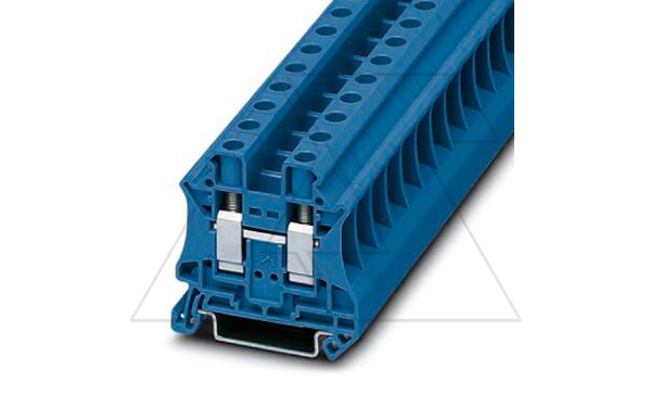 Купить Клемма проходная UT 10 BU /10,2mm, винтовая, 2 присоед., 10(max 16)mm2, 57A, 1000V, синяя Phoenix Contact фото