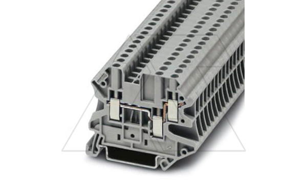 Купить Клемма проходная UT 2,5-TWIN /5,2mm, винтовая, 3 присоед., 2,5(max 4)mm2, 24A, 500V, серая Phoenix Contact фото