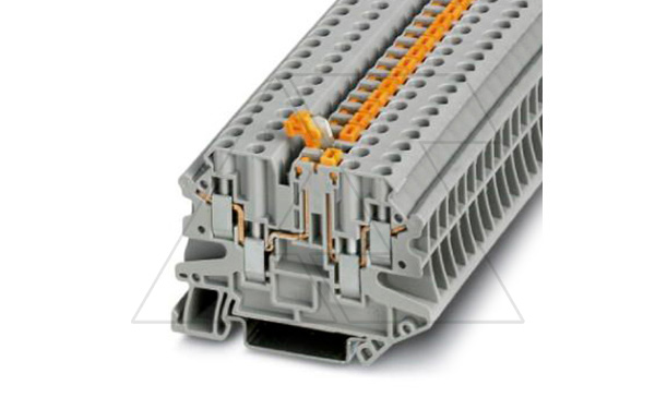 Купить Клемма с ножевым размыкателем UT 4-QUATTRO-MT /6,2mm, винтовая, 4 присоед., 4(max 6)mm2, 20A, 500V, серая Phoenix Contact фото