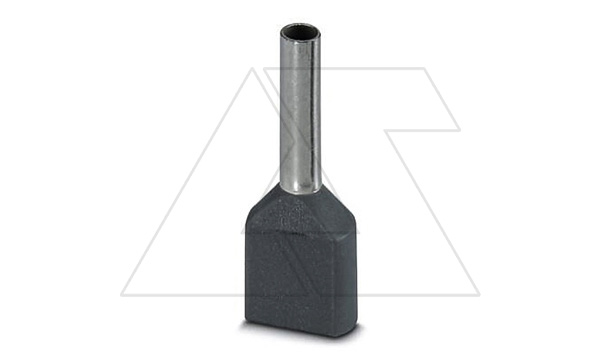 Купить Кабельный наконечник AI-TWIN 2X 0,75 - 8 GY изолированный, двойной, сечение 0,75mm2, длина 8mm, серый (упак. 100шт.) Phoenix Contact фото