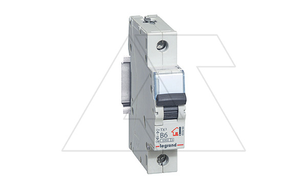 Купить Авт. выключатель Legrand TX3, 1P, 6A, хар-ка B, 6kA, 1M фото