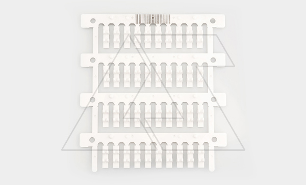 Купить Маркировка проводника MG-TDMO-02 40491, защелкивание, D кабеля 2,9-3,5mm, 1,5-2,5mm2, поле 4x16mm, PC, HF, белая (набор 40 элементов) фото