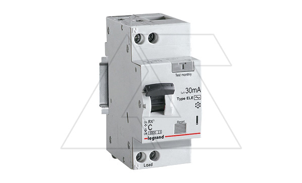 Купить Дифф. авт. выключатель Legrand RX3, электронный, 1P+N, 16A, хар-ка C, 6kA, 30mA, тип AC, 2M Legrand фото