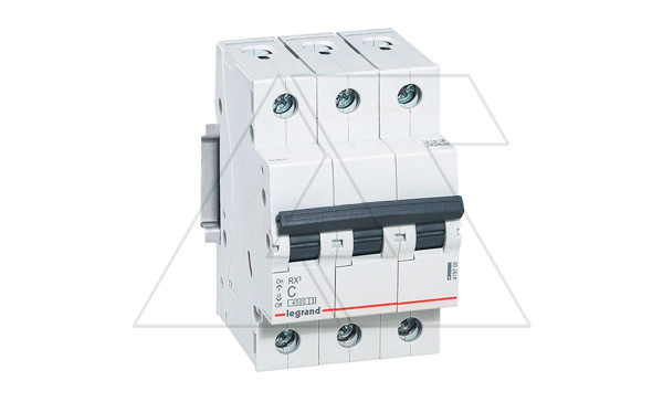 Купить Авт. выключатель Legrand RX3, 3P, 50A, хар-ка C, 4,5kA, 3M Legrand фото