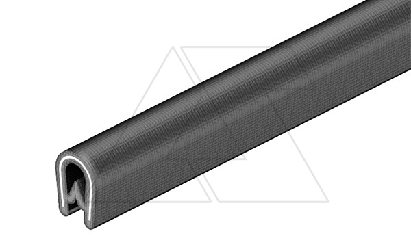 Купить Лента KSB 2 PVC для защиты кромок, со стальной вкладкой, h=10мм, L=10 000мм, для толщины 0,75-2мм, черный, ПВХ фото