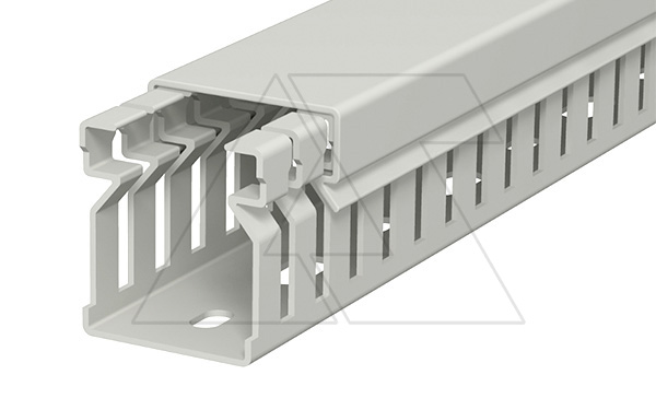 Купить Перфокороб LK4 30025, органайзер для шкафов, 30 x 25 мм (глубина х ширина крышки), L=2000мм, RAL 7030 серый фото