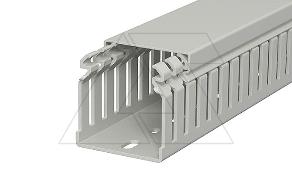 Купить Перфокороб LKV 50050, органайзер для шкафов, 50 x 50 мм (глубина х ширина крышки), L=2000мм, RAL 7030 серый фото
