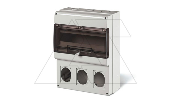 Купить Щит комбинированный навесной M400, 16M + 3x 70x87(84x106), 328x400x140mm, IP66, серия DOMINO Scame фото
