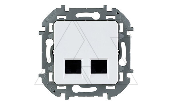 Купить Inspiria - Розетка 2хRJ-45 UTP CAT5E (белый) фото
